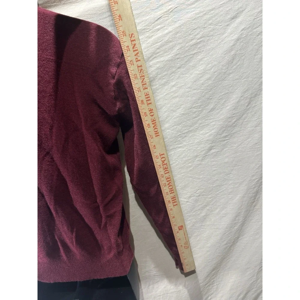 Vintage Garan V-Neck Sweater Mens M Burgundy Maroon USA 90s Retro